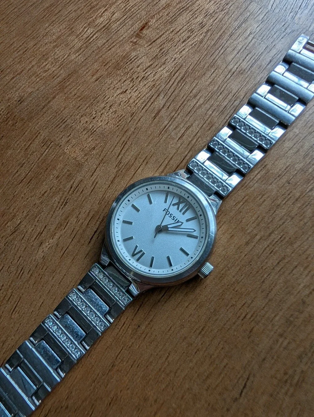Fossil BQ1604 Spectacle Rhinestone Silver Tone Women's Stainless Steel Watch